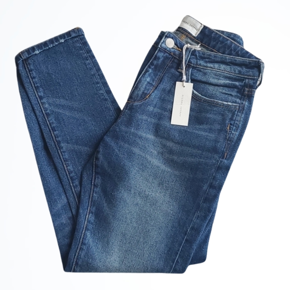Gilded Intent Distressed High Rise Skinny Blue Jean Size 26 Waist 27.5 In NWT